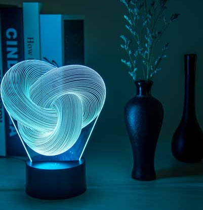 Abstract Twist Table Decor LED Light
